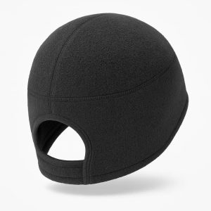 Women's Fleece Ponytail Beanie – Cold Weather Warm Hat with Hair Opening