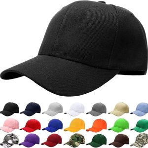 Adjustable Size Baseball Cap – Basic Classic Dad Hat for Everyday Wear