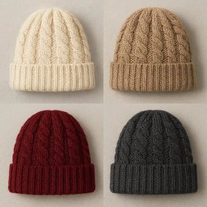 Women's Winter Hats – Cable Knit Beanie for Cold Weather Fashion