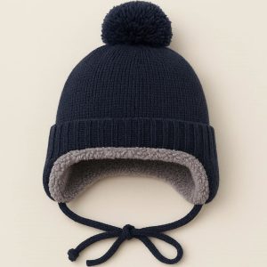Toddler Fleece-Lined Winter Beanie – Thermal Baby Hat for Cold Weather
